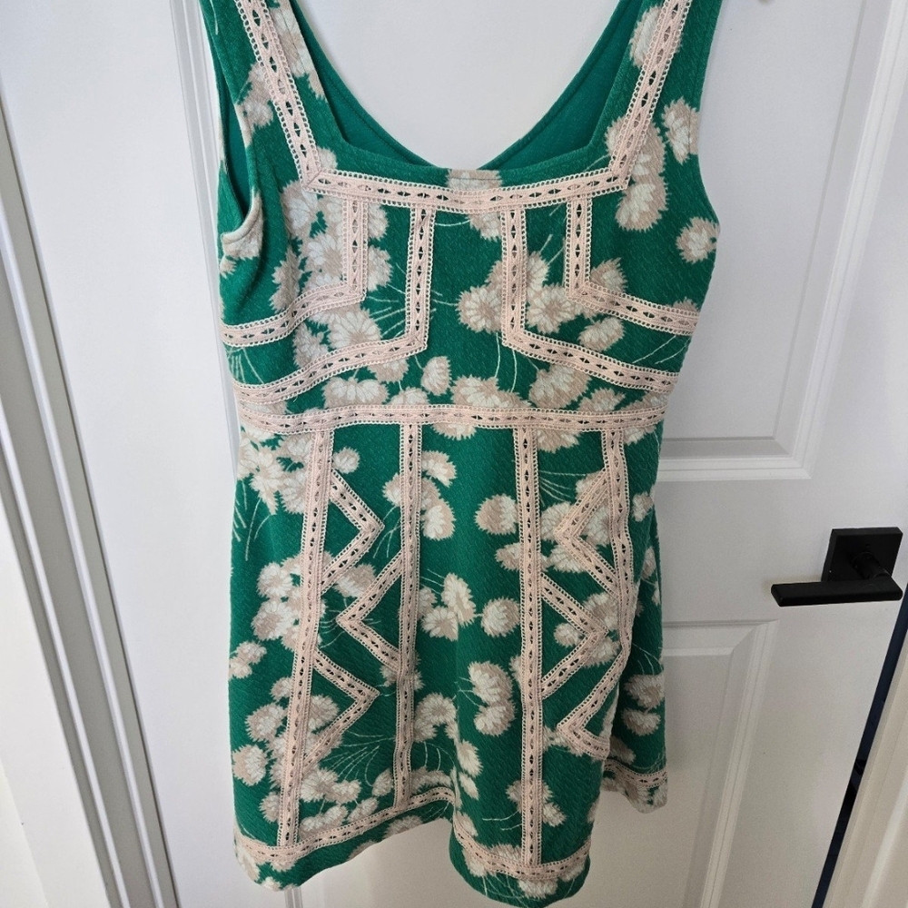 Maeve Green and Cream Floral Dress
